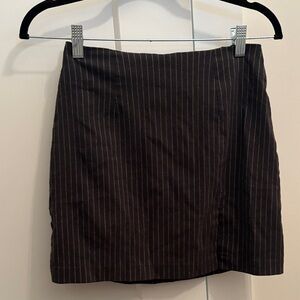Classic Black Pinstripe Skirt vintage